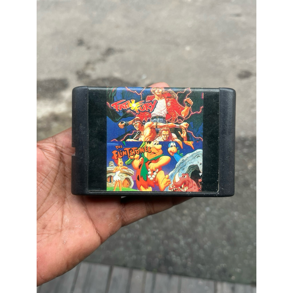 Vintage Sega Genesis Bootleg 2-in-1: FATAL FURY X FLINTSTONES