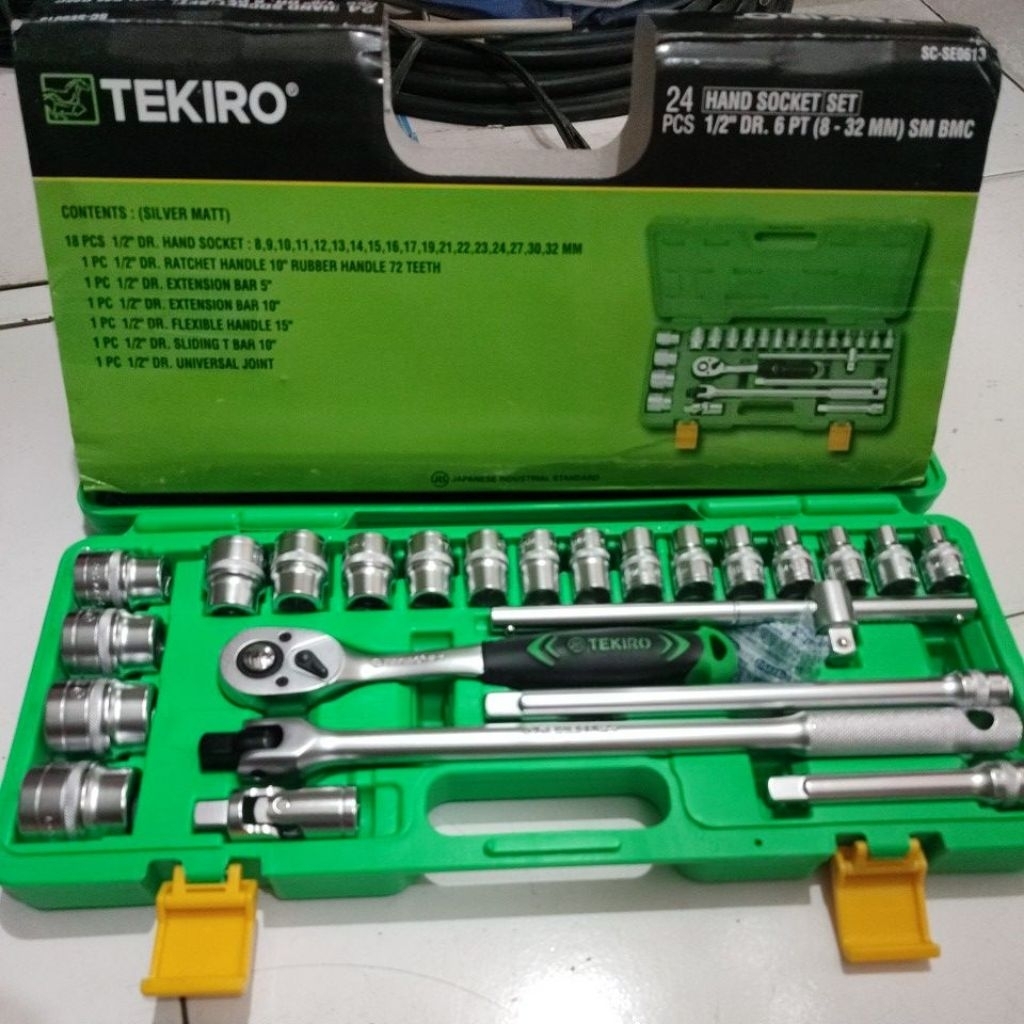 tekiro kunci sok 24 pcs 1/2" 8-32 mm