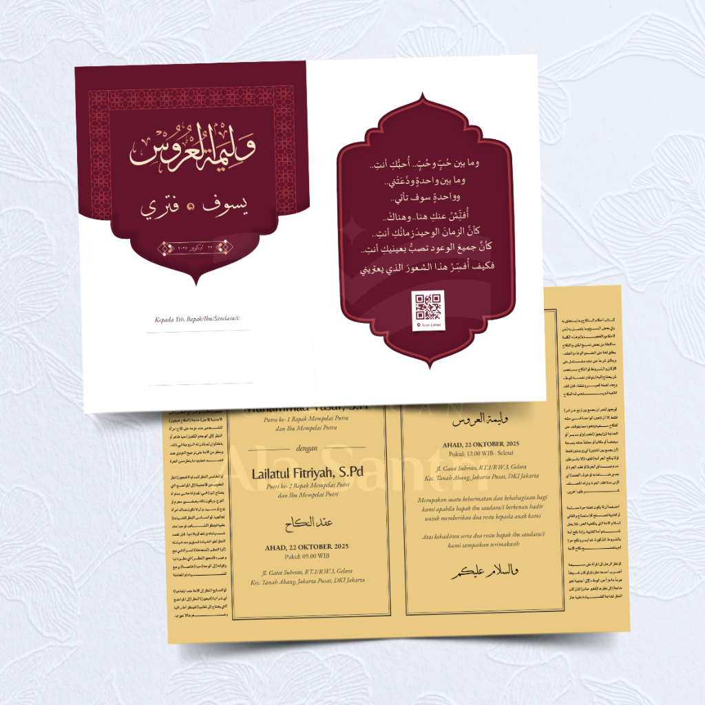 Undangan Pernikahan Santri - Undangan kitab kuning - Undangan Premium