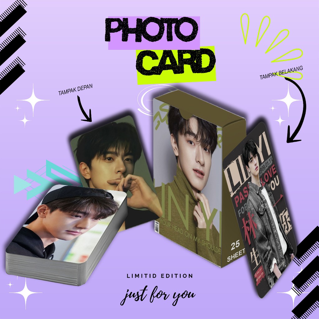 PHOTOCARD SET LIN YI ACTOR CHINA PREMIUM ISI 25 PCS FREE BOX