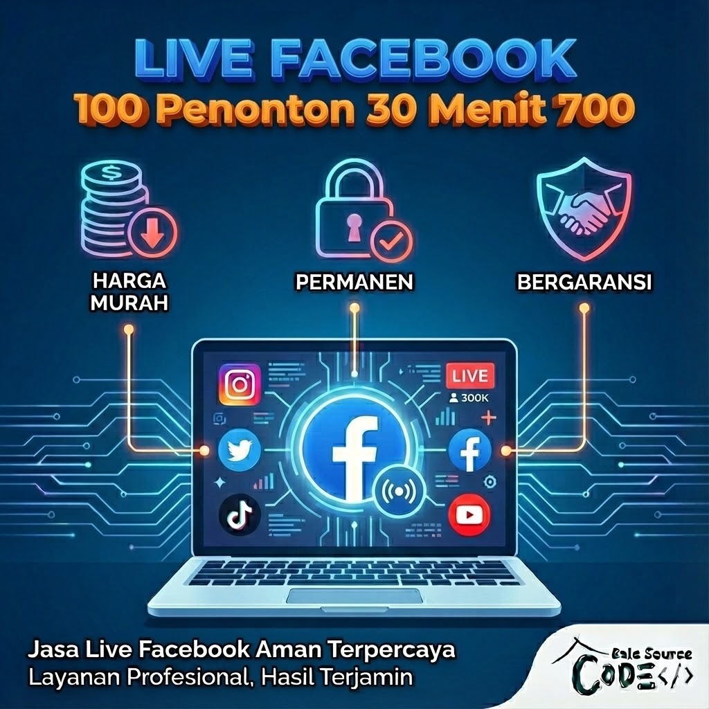 JASA VIEWERS LIVE STREAMING FACEBOOK - 100 PENONTON (30 MENIT)