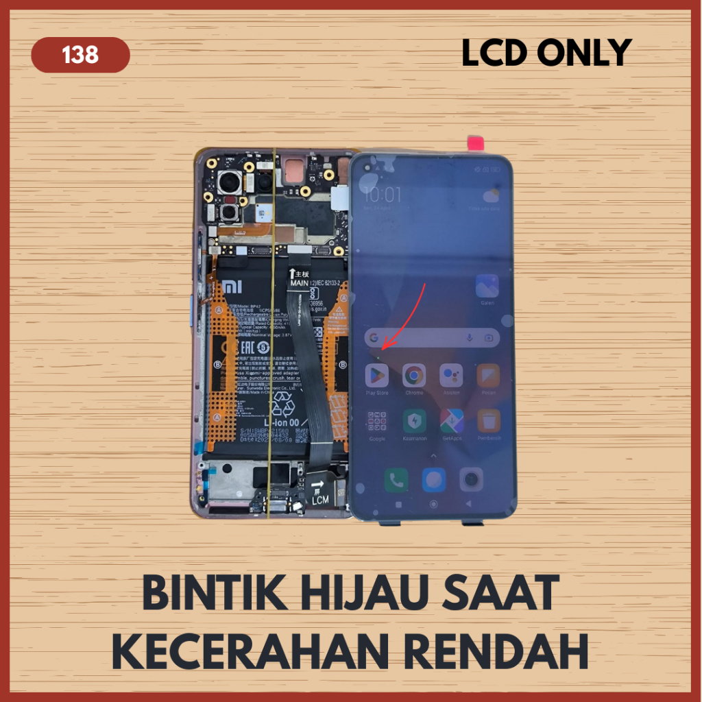 LCD FRAME ORIGINAL MI 11 LITE MINUS LAYAR COPOTAN