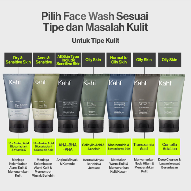 kahf Face Wash 100ML / Face Wash / Kahf Pembersih Wajah