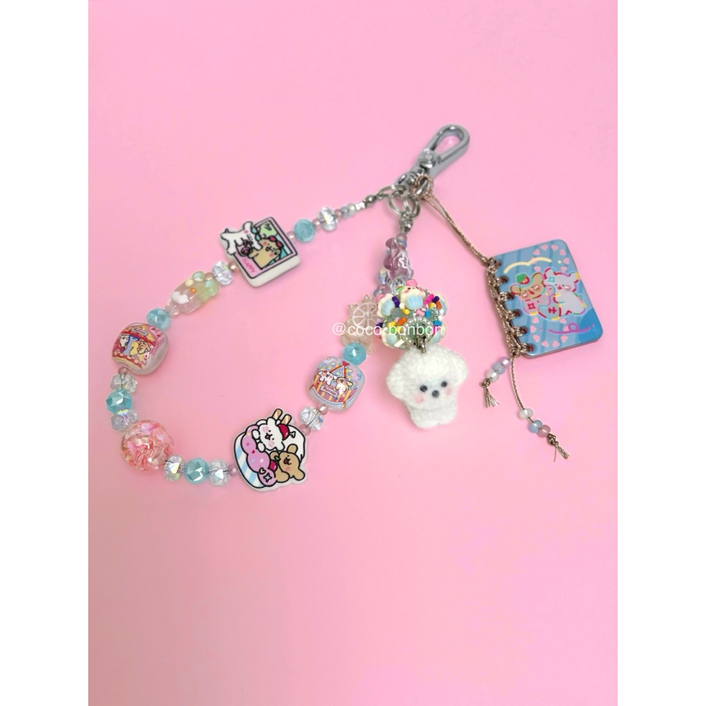 Puppy Bag Charm / Maltese Bag Charm / Maltese Phone Strap / Bichon Bag Charm / Poodle Bag Charm / Po