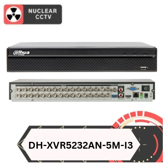 Dahua DVR DH-XVR5232AN-5M-I3 — 32-Channel Penta-brid 5 MP WizSense 1U 2-HDD Digital Video Recorder