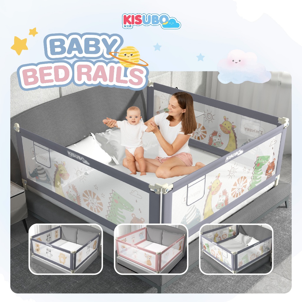 KISUBO x onebaby Baby Bed Rails Bed Rail Safe Pagar Pengaman Kasur Bayi (Harga Per Sisi)