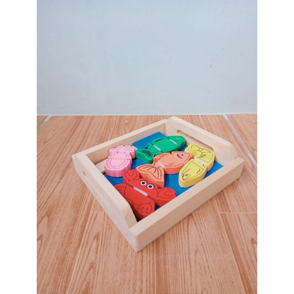 MAINAN KAYU IKAN POTONG