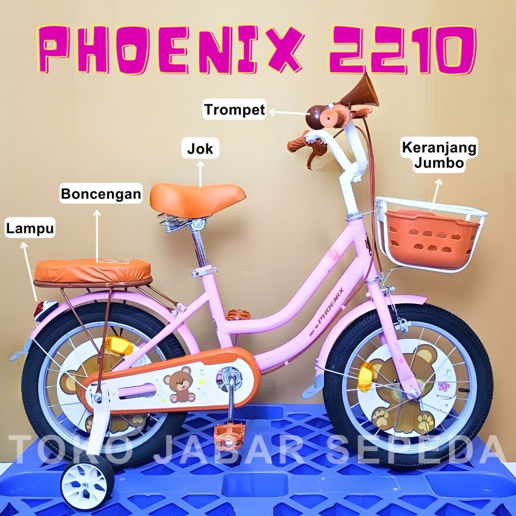 Sepeda Anak Perempuan Phoenix 2210 16 Inch Teddy