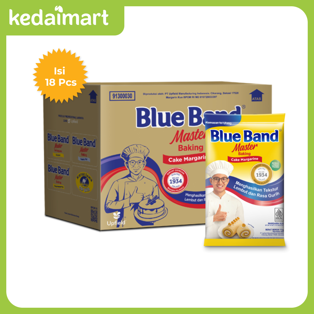 Blue Band Master Cake Margarine 1 Kg Dus Isi 18