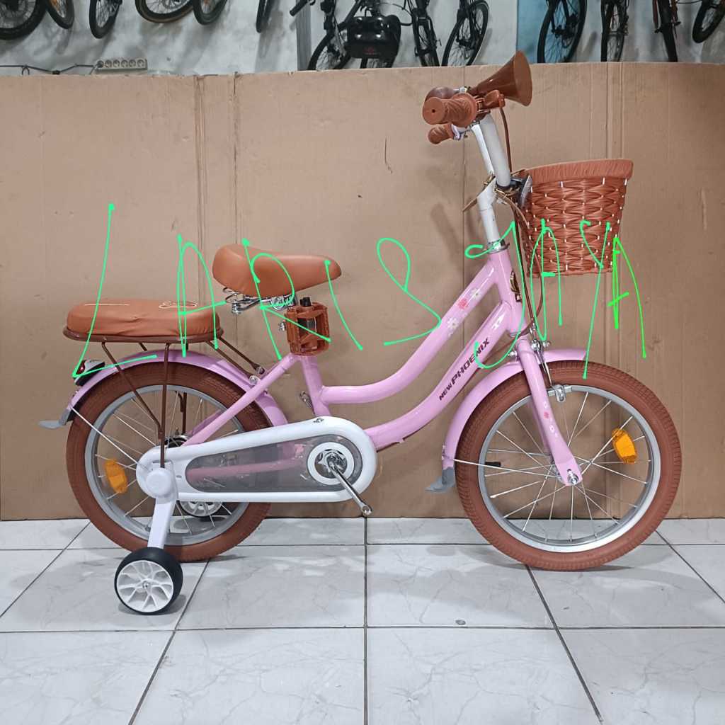 BONUS BELL Sepeda anak perempuan PHOENIX 2207 2211 city bike ukuran 12 16 18 inch sepeda mini anak