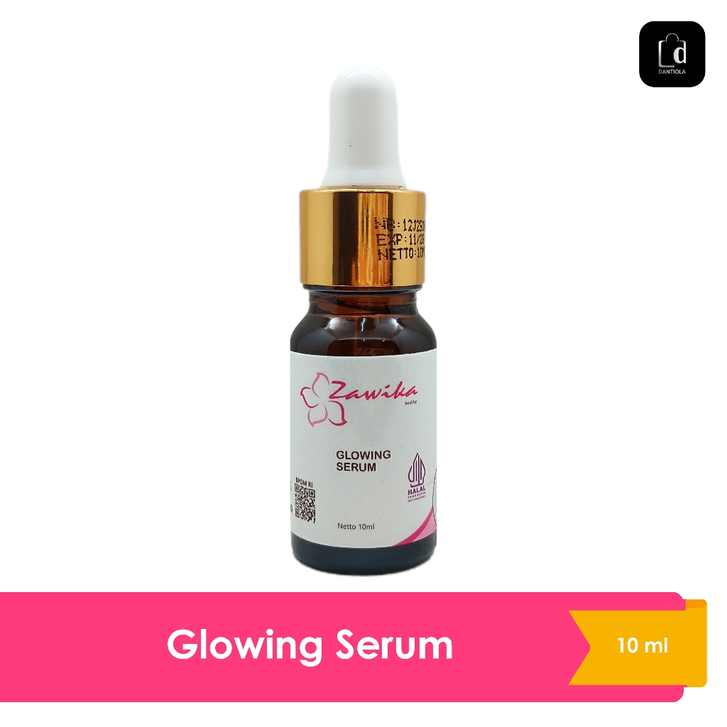 Zawika Glowing Serum 10 ml Mencerahkan Kulit Wajah /  BPOM / Menghilangkan Flek Hitam / Menghilangka