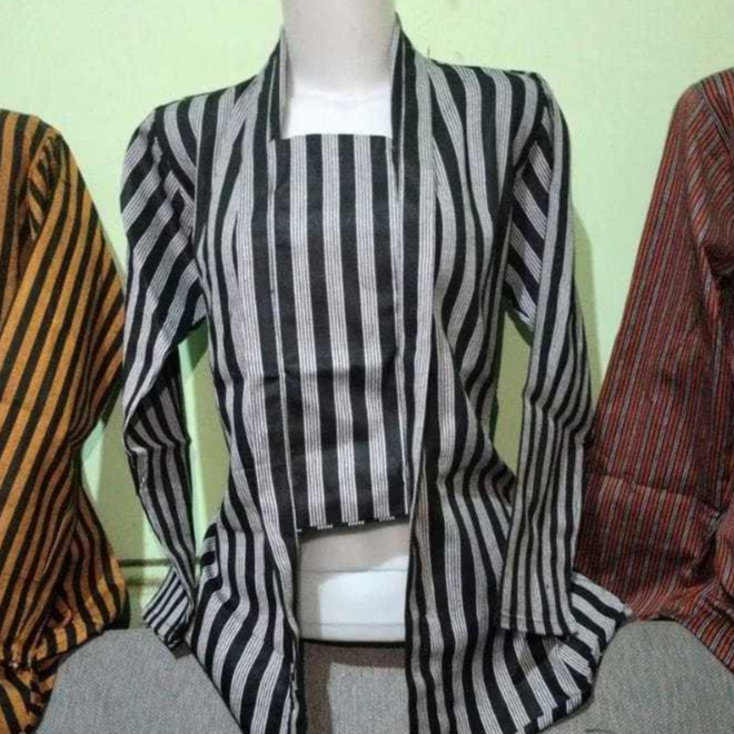 Kebaya Lurik Wanita Dewasa Adat Jawa/Baju Lurik Wanita Jawa/Baju Kebaya Jawa