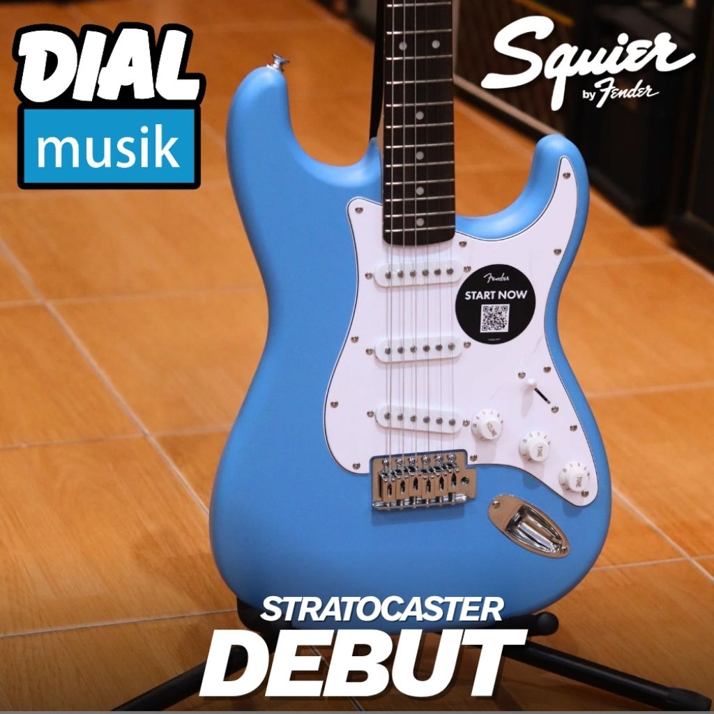 Squier Debut Series Stratocaster Electric Guitar California Blue - Gitar Elektrik Squier Original / 