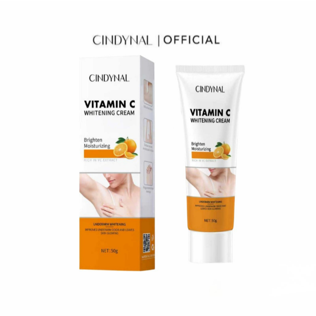 YZKMSKIN - Cindynal Vitamin C Whitening Cream 3in1 Underarm / Krim Pencerah Ketiak Hitam Alami Mence
