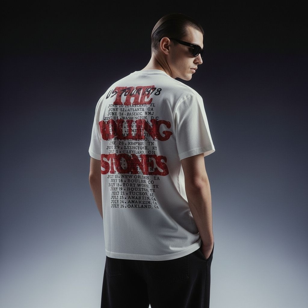 Ethereal Baju Kaos Pria Wanita Distro Oversize Unisex Cotton Premium Rolling Stones