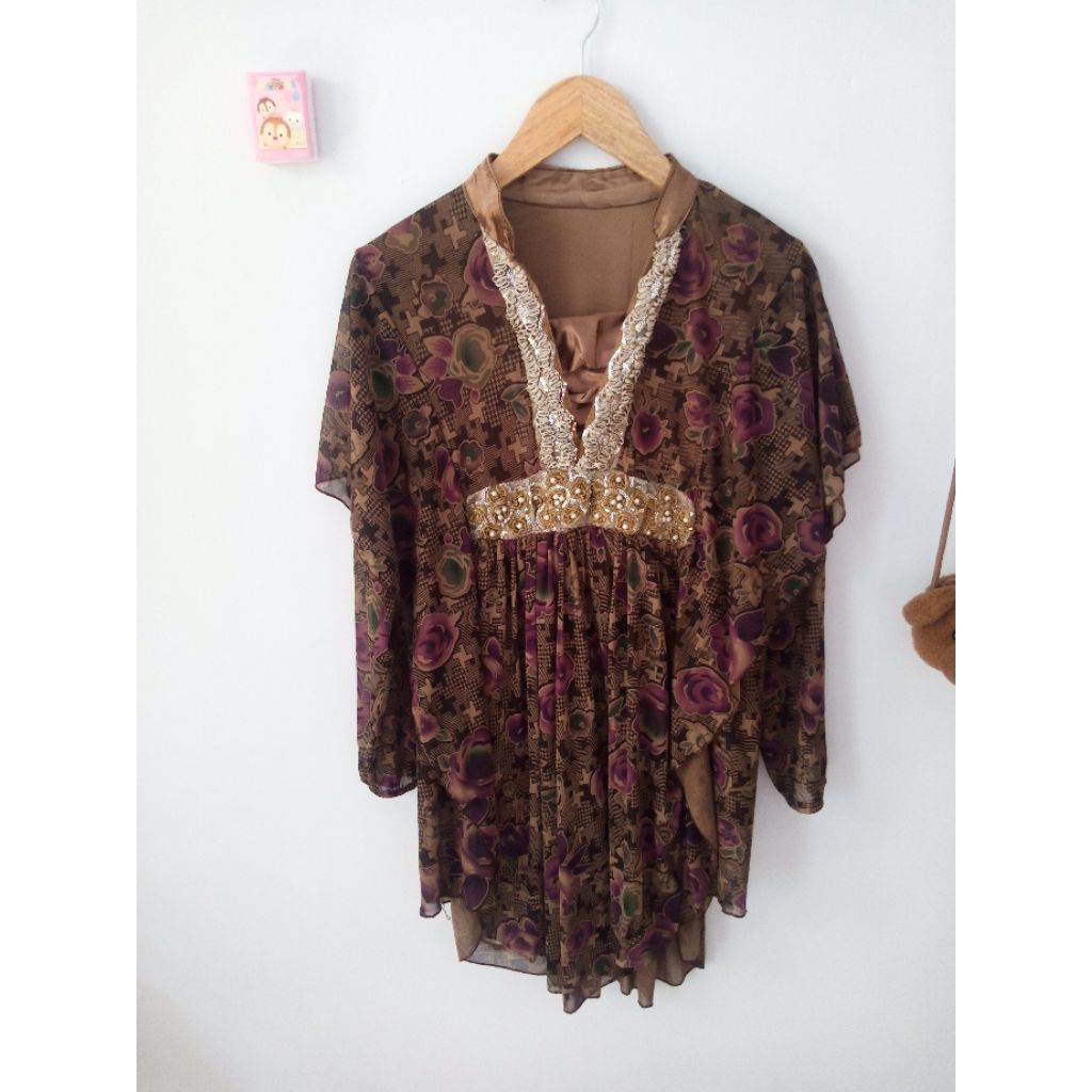 kaftan wanita idul fitri/lebaran model panjang