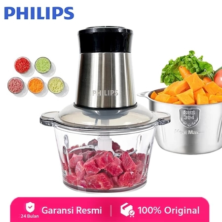 Philips Chopper Philips Chopper Daging Dan Bumbu Original Blender Bumbu Dapur-Penggiling Daging 2L