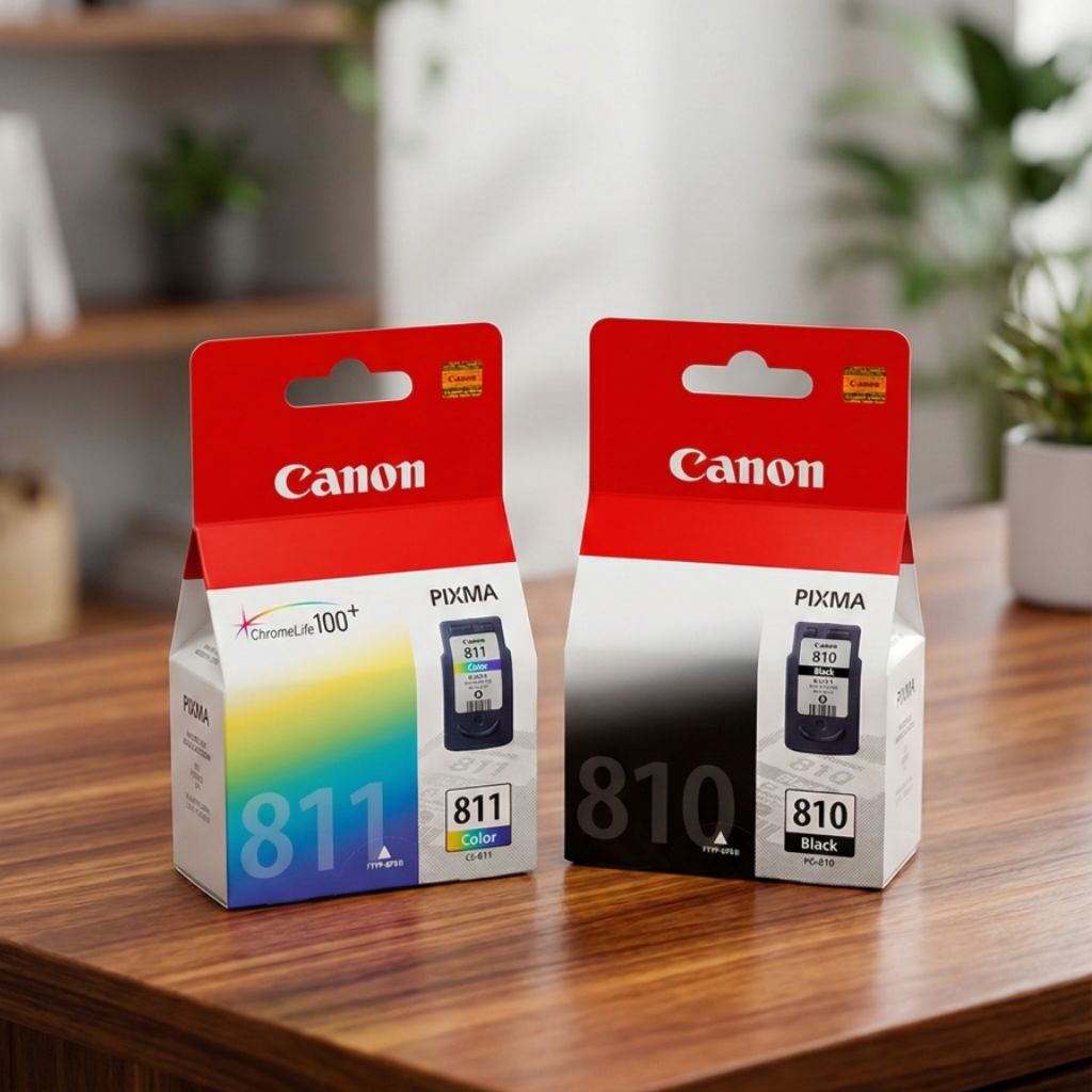 Paket Cartridge Canon 810 + 811 Original Baru – Siap Pakai