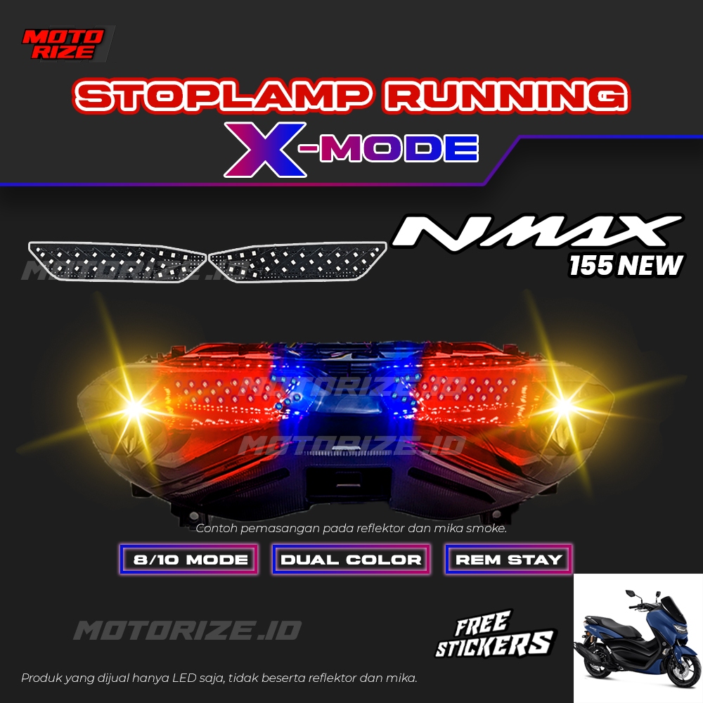 STOPLAMP RUNNING X MODE NMAX NEW LAMPU REM LED MOTOR VARIASI MOTOR YAMAHA NMAX NEW