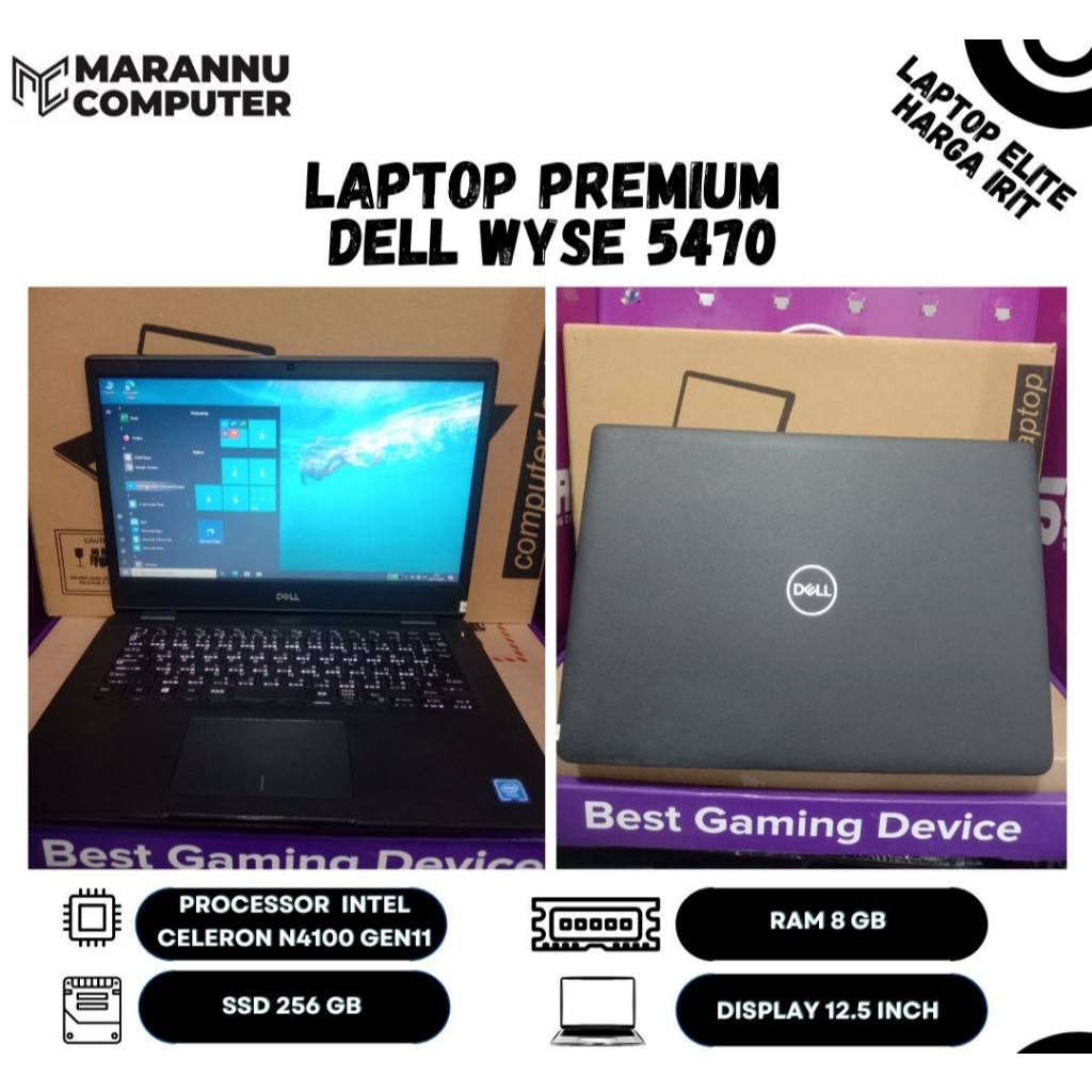LAPTOP DELL WYSE 5470 CELERON N4100, RAM 8 GB, SSD 256 GB, KEYBOARD BACKLIGHT, 14" SECOND
