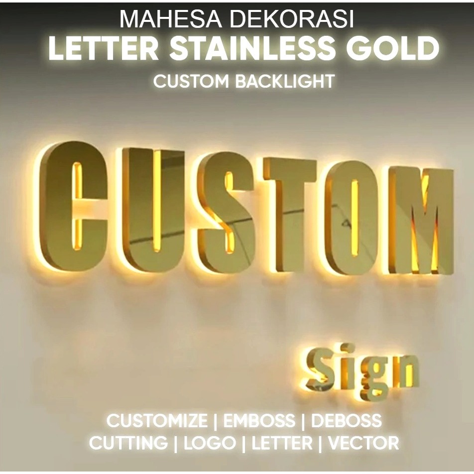 Huruf Timbul Stainless steel CUSTOM LOGO LETTER HURUF