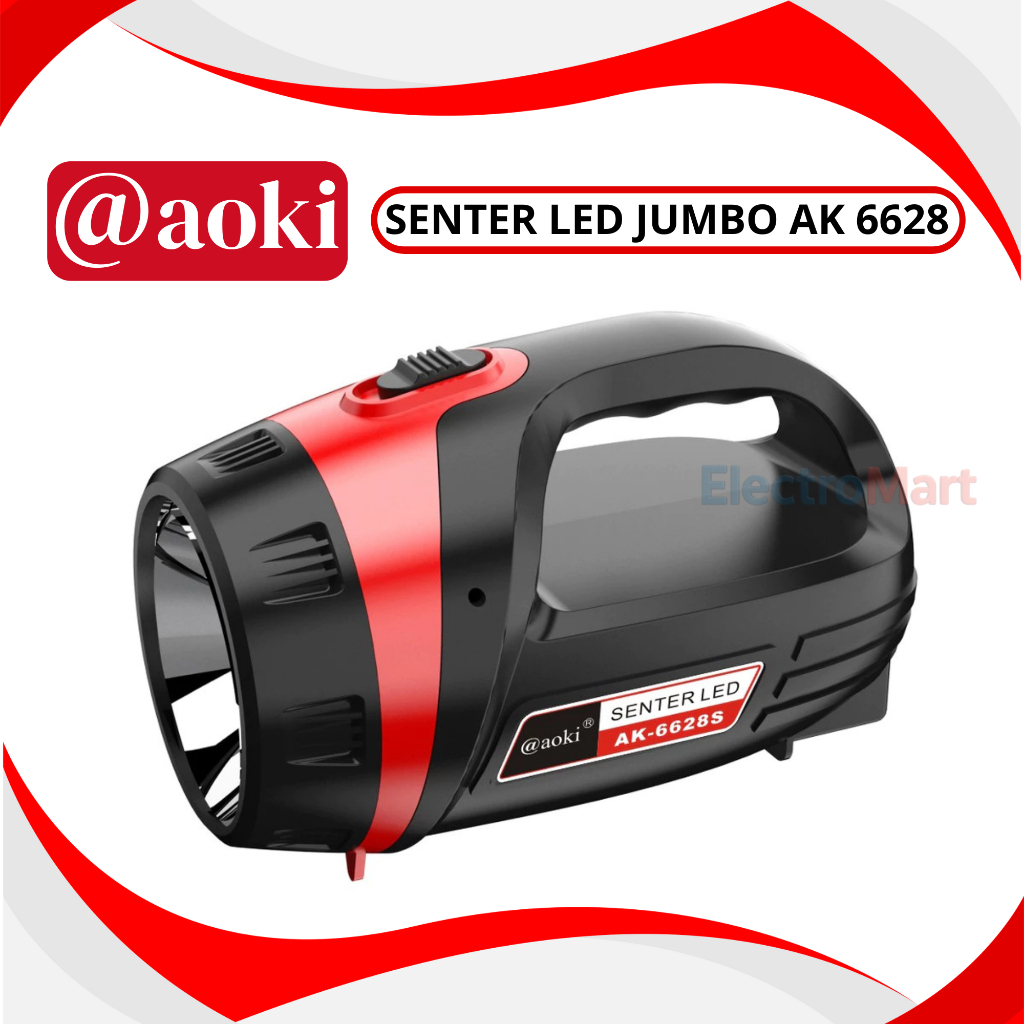 Aoki AK6628 Senter Jumbo LED Super Terang - Senter Tangan LED Besar / Jumbo AOKI AK-6628 - Senter ca