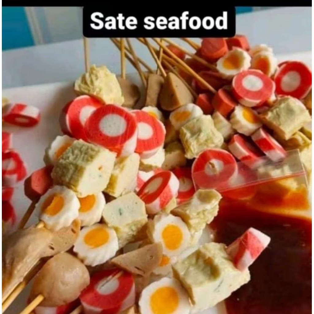 PEROMO CEDEA Sate baso frozen/Sate Sosis/Sate Mix baso seafood isi 10 tusuk