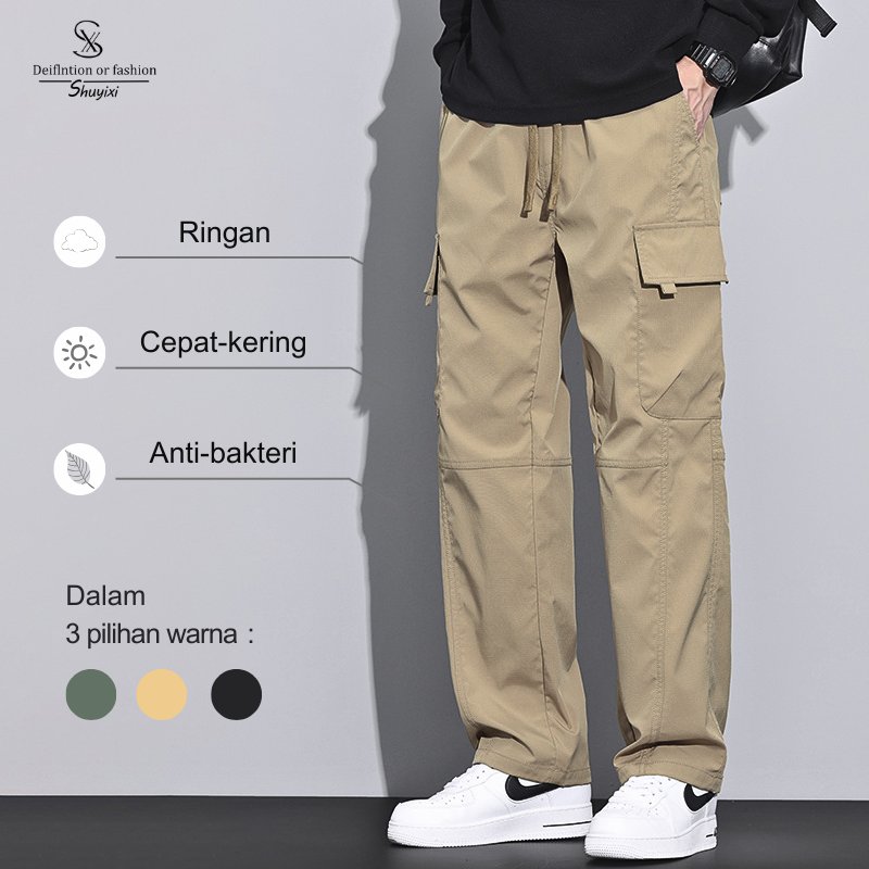 Terbaru Suyx Celana Panjang Cargo Pria Korean Stlye Celana Outdoor Oversize Celana Pria Celana Kargo