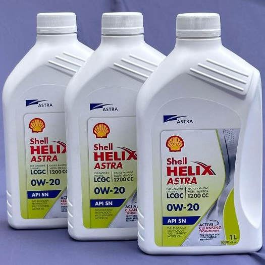 Shell Helix Astra 0W-20 API SN Full Economy Tech & Full Synthetic Active Cleansing Produk Original