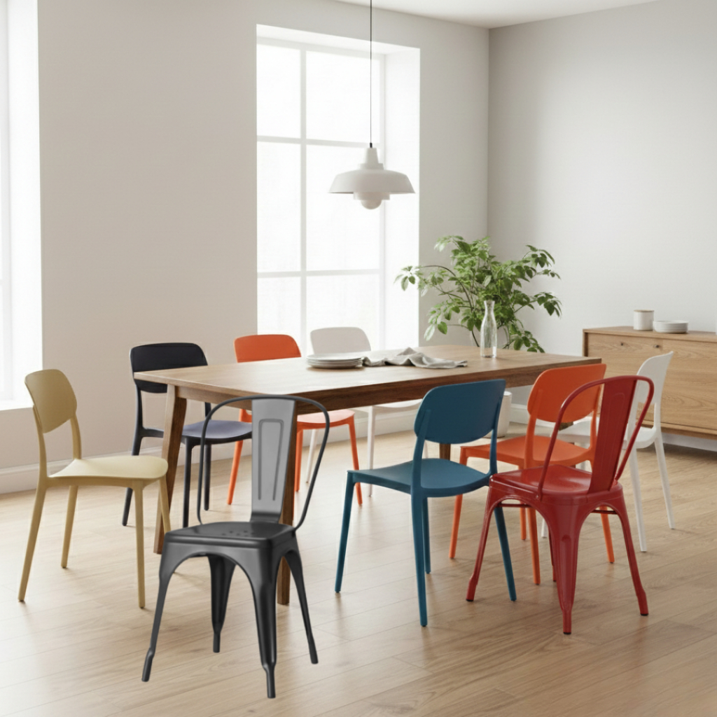 Kursi Sandaran Sederhana Kursi Cafe Kursi Makan Kursi Ruang Tamu Desain Elegan Ringan & Kokoh