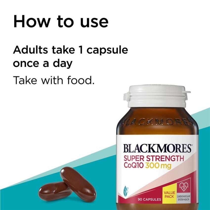 BLACKMORES SUPER STRENGTH COQ10 300MG COENZYME COQ10 VITAMIN JANTUNG - 90 KAPSUL AUSTRALIA