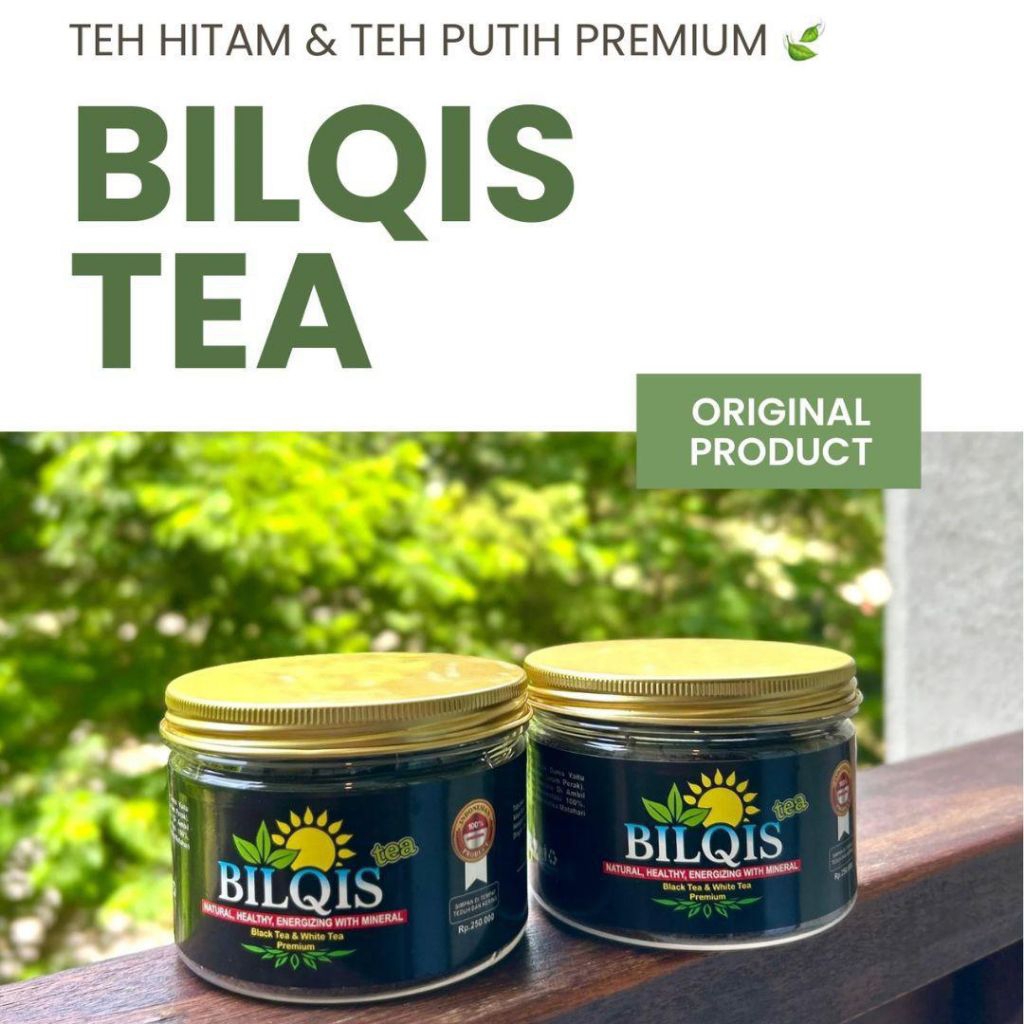 Bilqis Tea Teh Hitam Dan Teh Putih Premium - Teh Detoks, Menjaga Kesehatan Jantung, Mengontrol Diabe