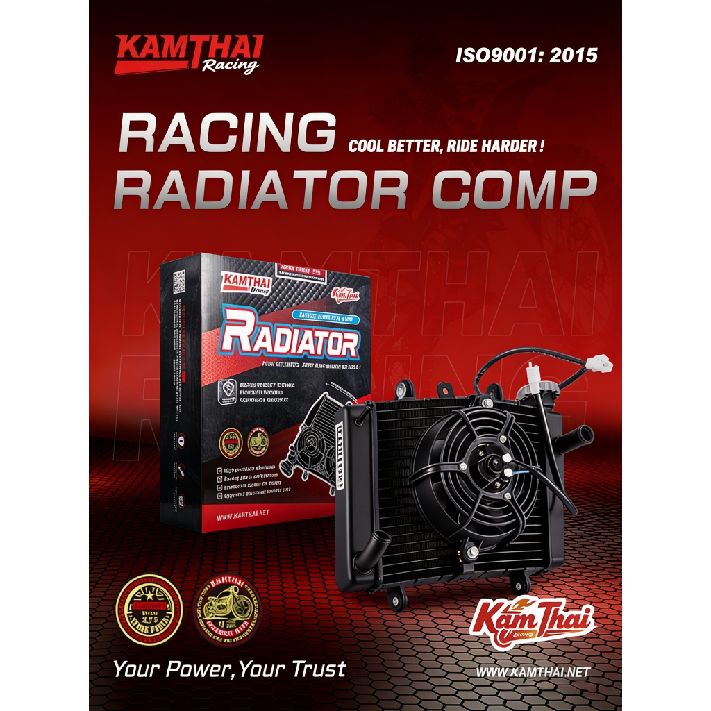 KAMTHAI RACING Radiator big besar jumbo 1 kipas jupiter mx old,mx new