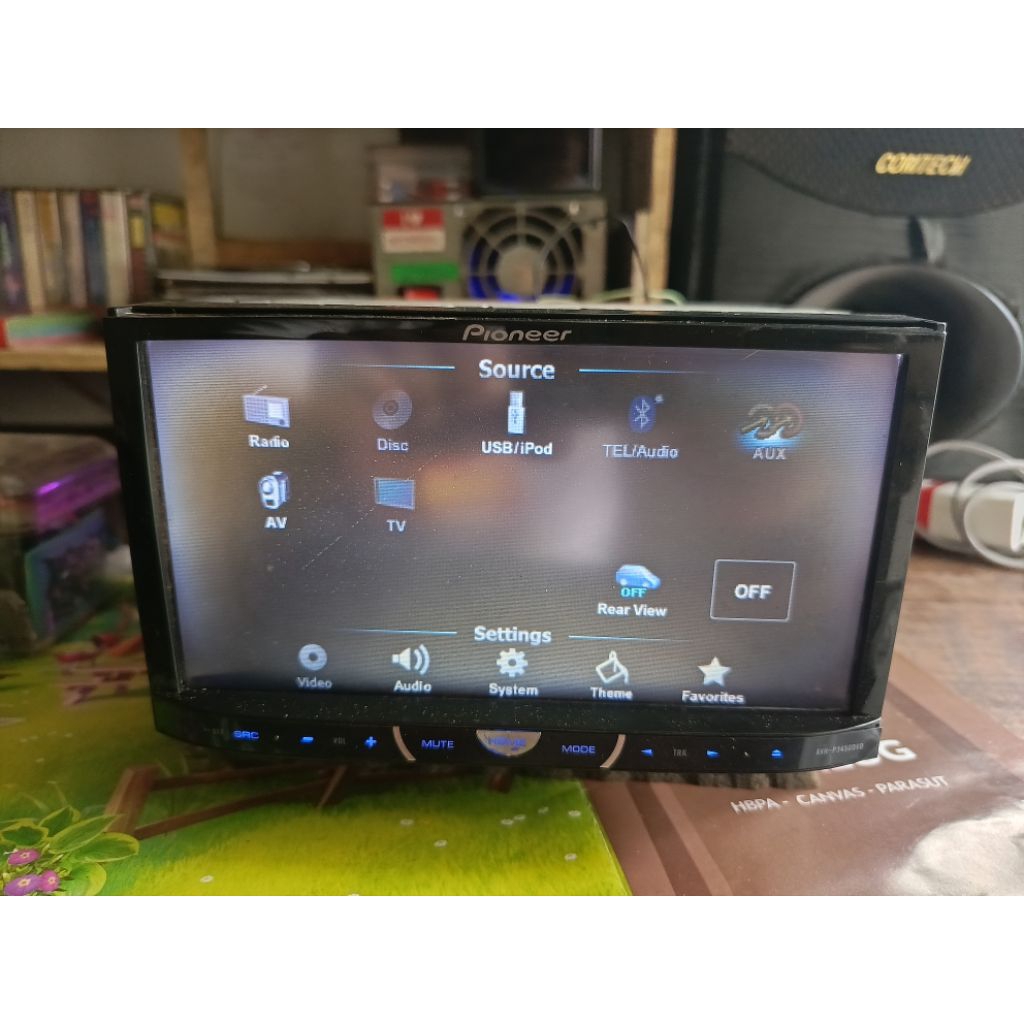 Double din Pioneer AVH P3450 dvd usb aux cd radio