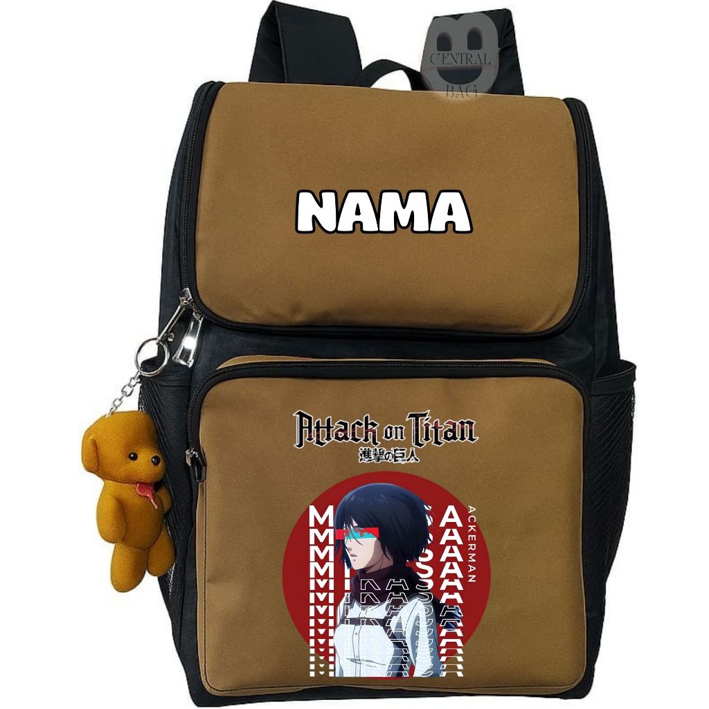 Tas Anak Import Custome Mikasa AOT - Ransel Custom Unisex Anak