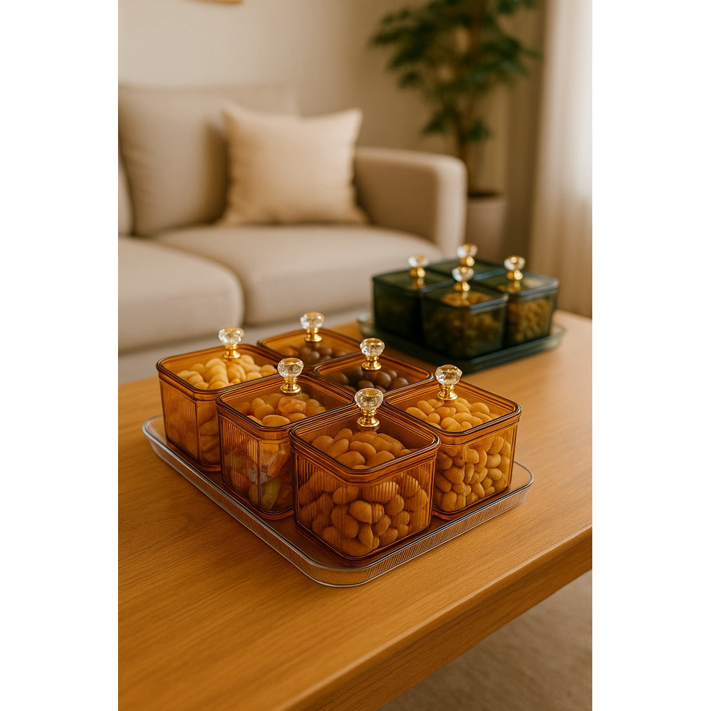 Set Toples dan Nampan Estetik || Toples Natal dan Lebaran untuk Snack / Cemilan / Buah