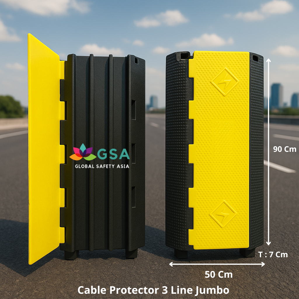 Speed Bump Cable Protector Pelindung Kabel 3 Line Jumbo Cable Ramp
