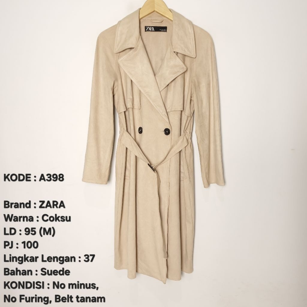 Coat, Long Coat Suede  Preloved 033