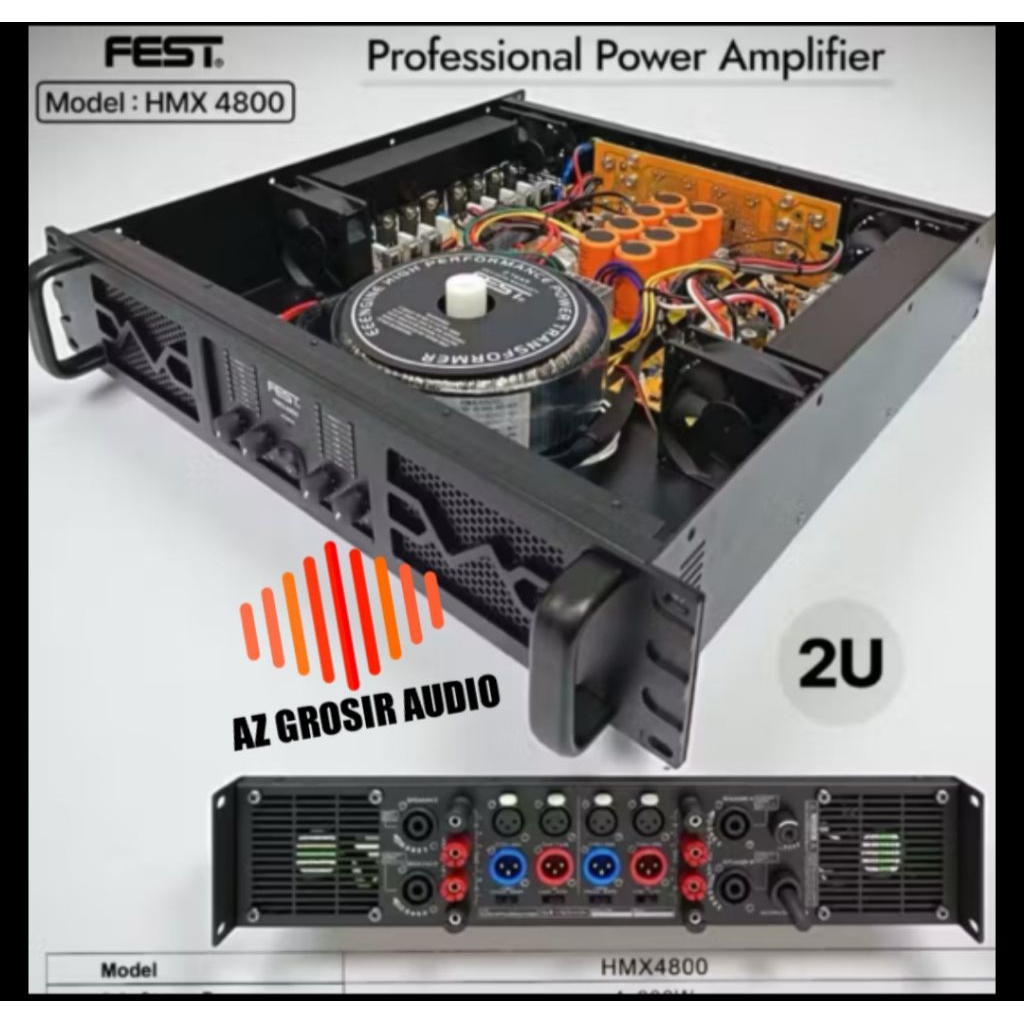Power amplifier fest hmx 4800 power fest hmx4800 power fest 4 Chanel