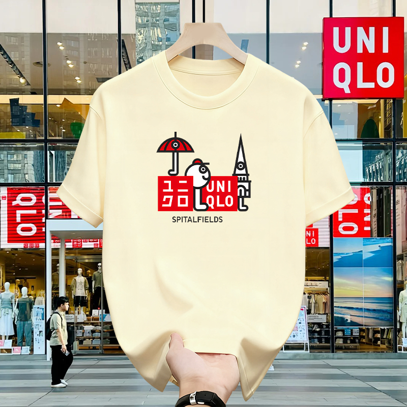 100% Original - UNIQLO Kaos Fashion Pria Gaya Simpel & Modern