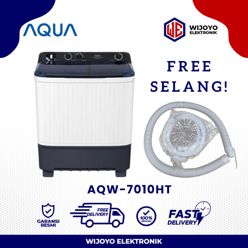 Aqua Mesin Cuci 2 Tabung 7 KG QW-760XT / QW 760XT / 7010 HT