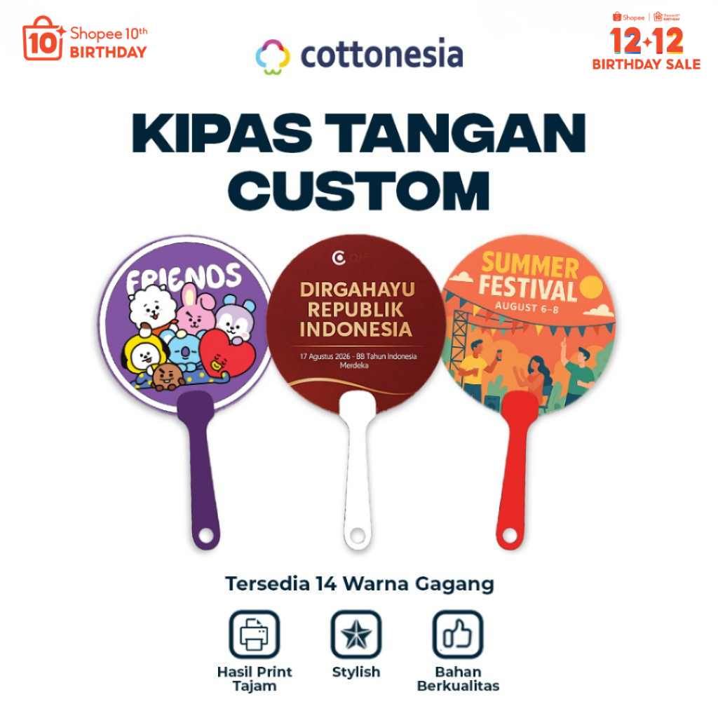 Custom Kipas Tangan I Hand fan Custom I Kipas event