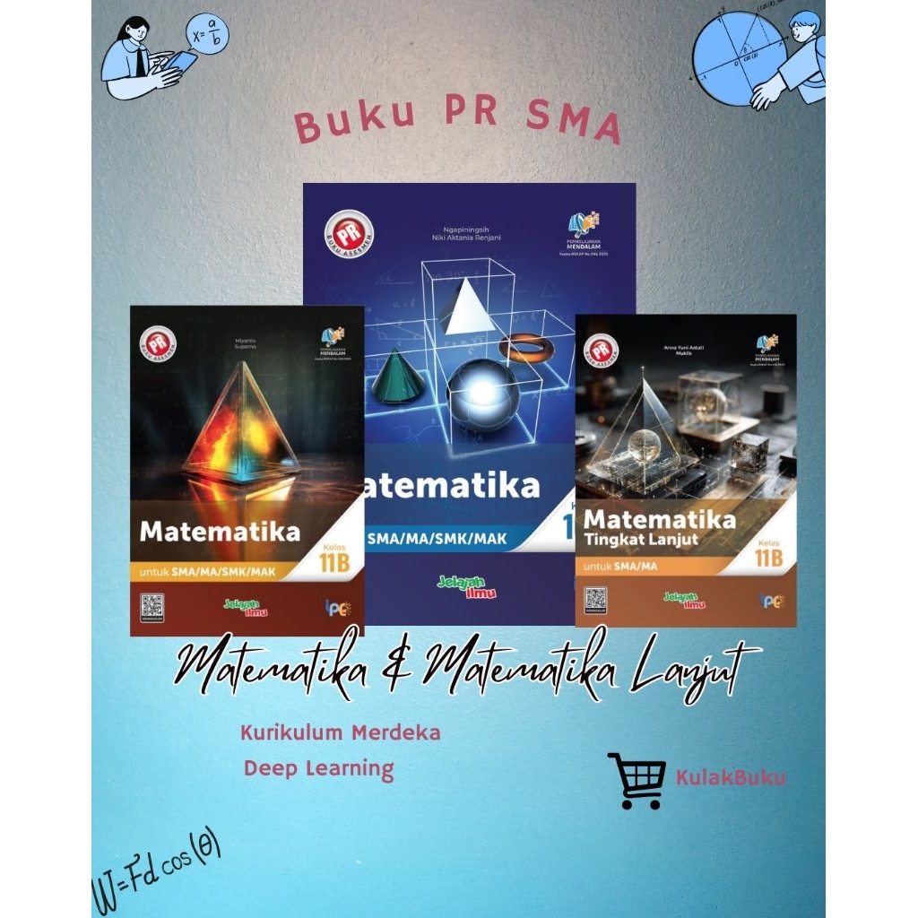 Buku PR Matematika  SMA Kelas 10 11 12 Kurikulum Merdeka Semester 1 & 2 Intan Pariwara Edisi Terbaru