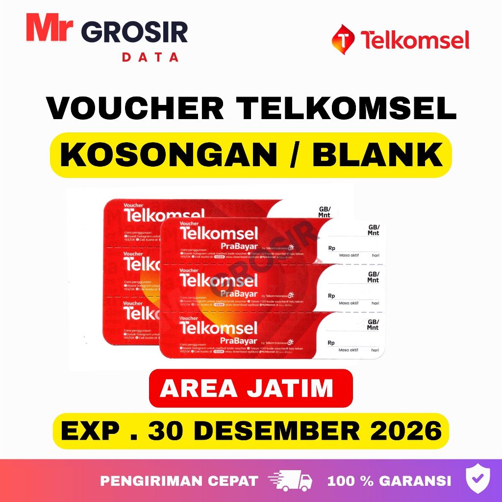 VOUCHER TELKOMSEL EXP DES 2026 JATIM KOSONGAN BLANK