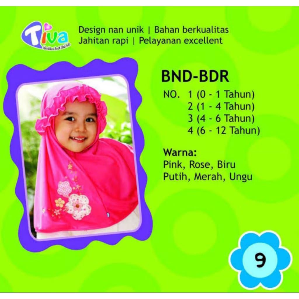 Jilbab baby tiva bunga kriwil - ungu