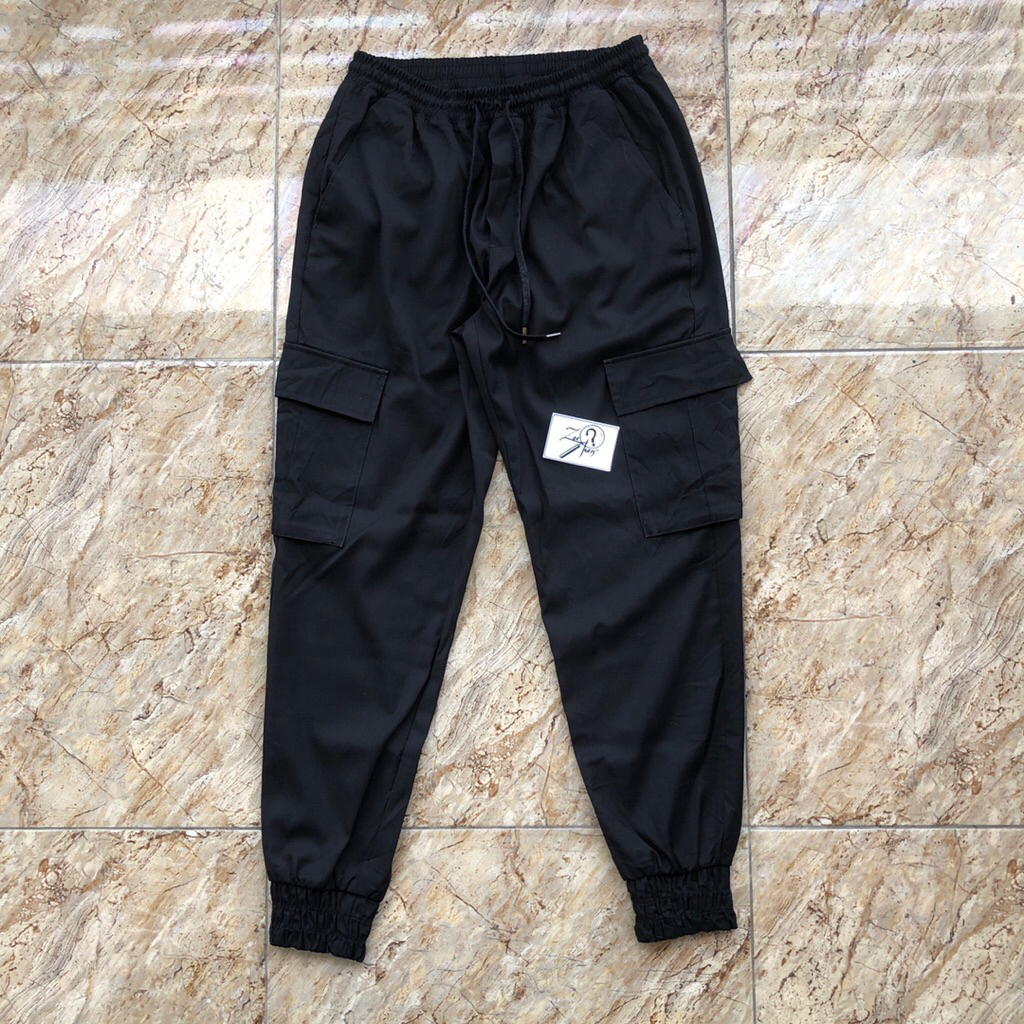 CELANA PANJANG CARGO JOGER SEVENSELAH HITAM