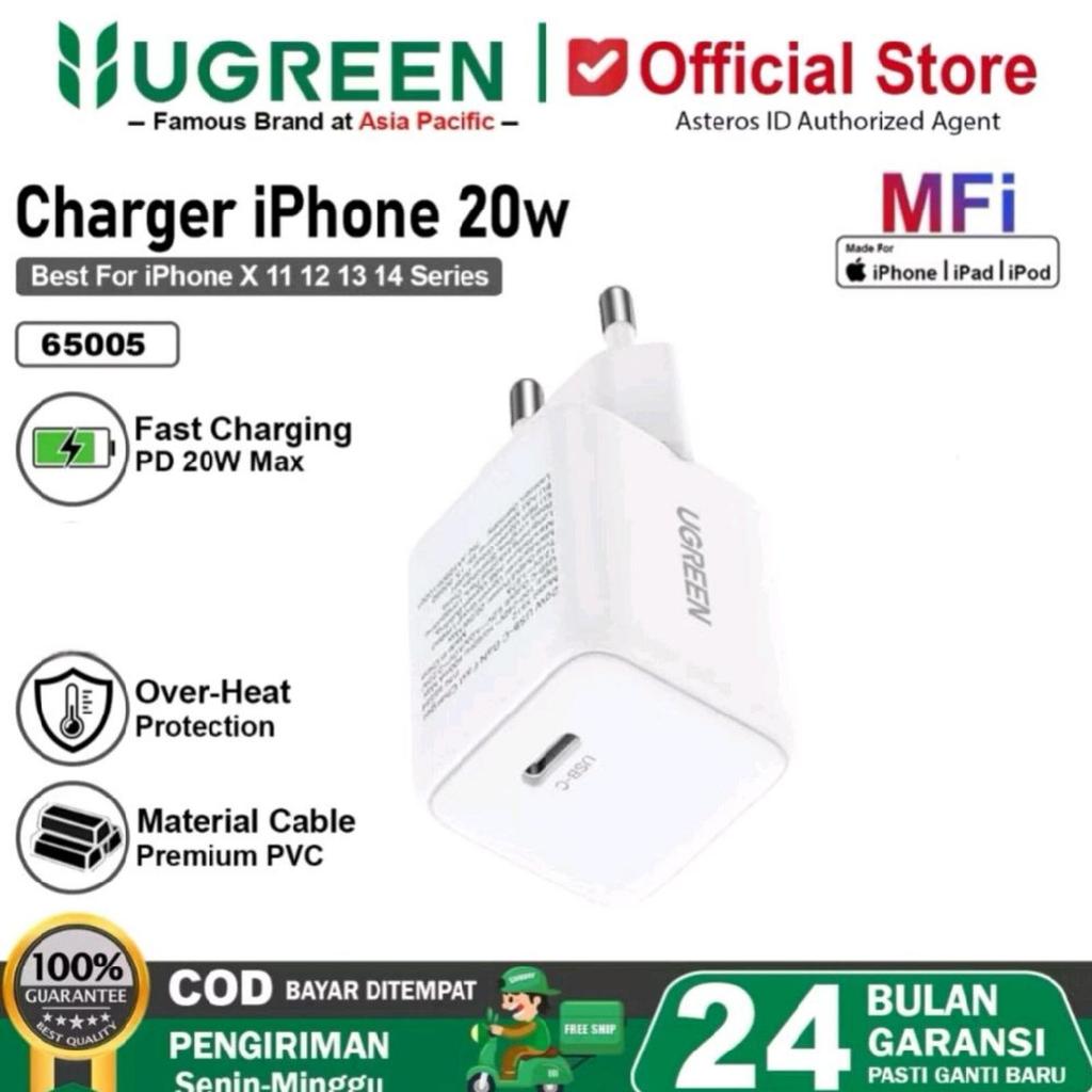 UGREEN Adapter Charger 20W Gan USB C Fast Charging Original 100% MFi