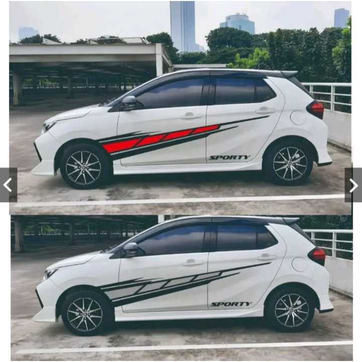Sticker mobil agya ayla dll stiker list terlaris mobil agya ayla panjang sporty keren terbaru