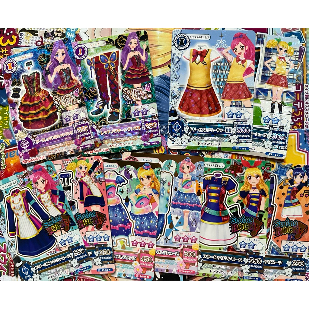 Kartu Aikatsu Cool Promotion Card Set Swing Rock Loli Gothic Dress Shoes Ori Seira Otoshiro Kii Saeg