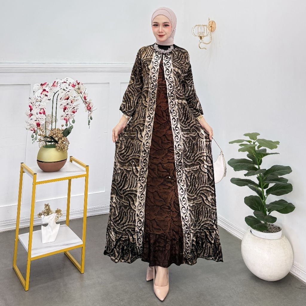 daster maura lengan 7 per 8 busui rempel bawah daster batik cap pekalongan daster batik pekalongan d